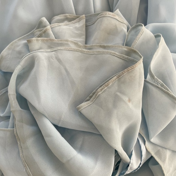 AZAZIE Long Blue Dress Gown with Back Zipper Size A8 - Picture 5 of 6